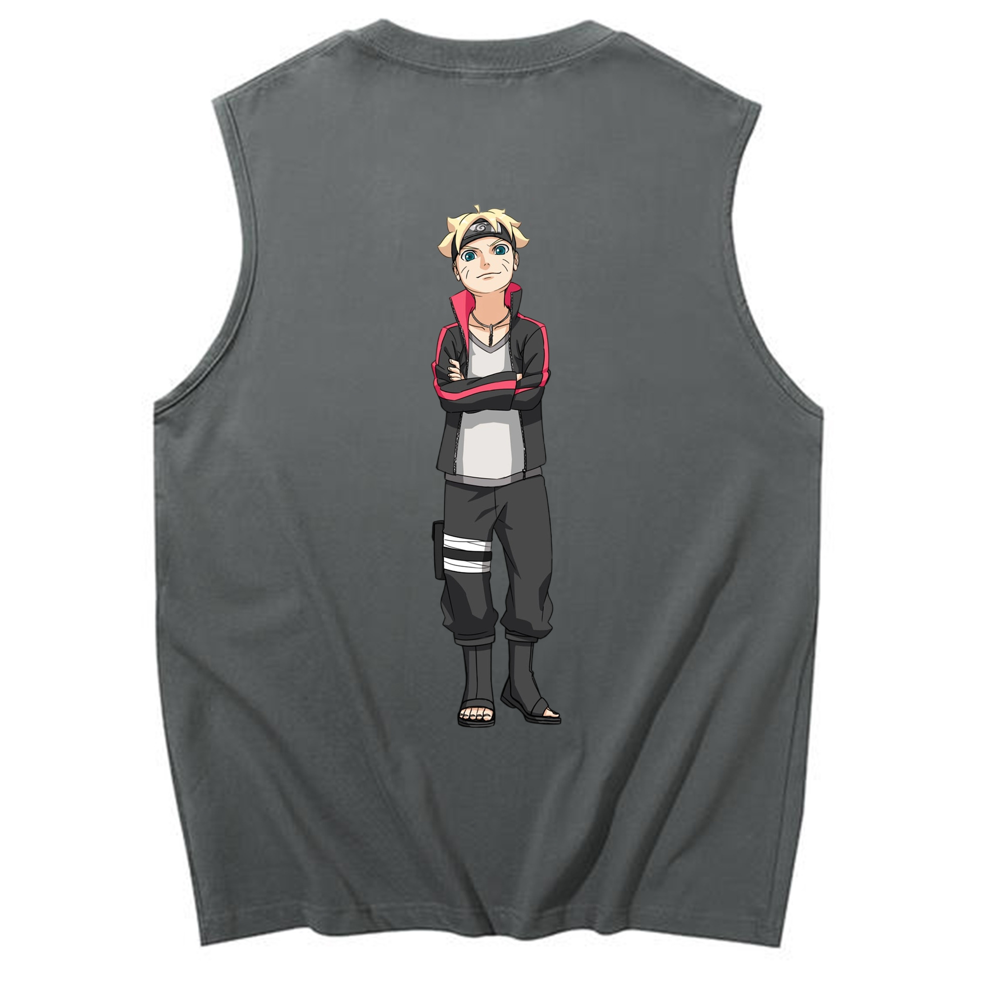 （画像用） NARUTO -ナルト- うずまき ボルト Uzumaki Boruto コットン100％タンクトップ（背面プリント）